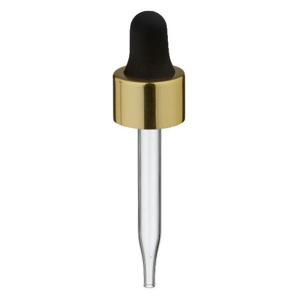 Glas-Tropfpipette gold/schwarz UT13/5 UNiTWIST