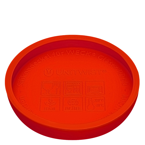 545ml Quadroglas WECK RR100 mit Silikondeckel rot