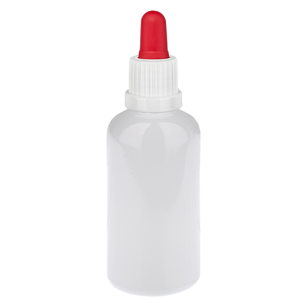 50ml Pipettenflasche weiss/rot OV WhiteL. UT18/50