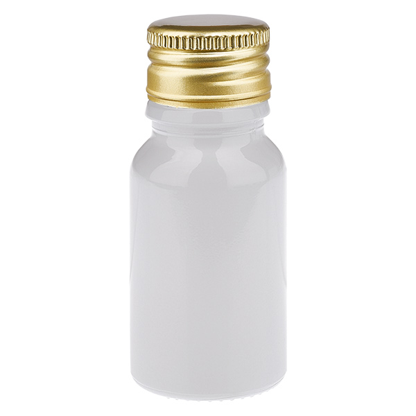 10ml Flasche 11mm SV Alu-Gold STD WhiteL. UT18/10