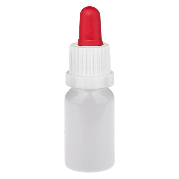 10ml Pipettenflasche weiss/rot OV WhiteL. UT18/10