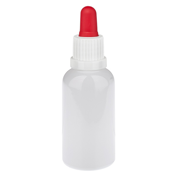 30ml Pipettenflasche weiss/rot OV WhiteL. UT18/30