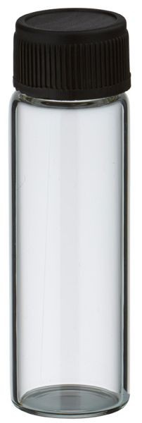 Mini Glasflasche 3ml gefrostet mit Schraubverschluss schwarz inkl