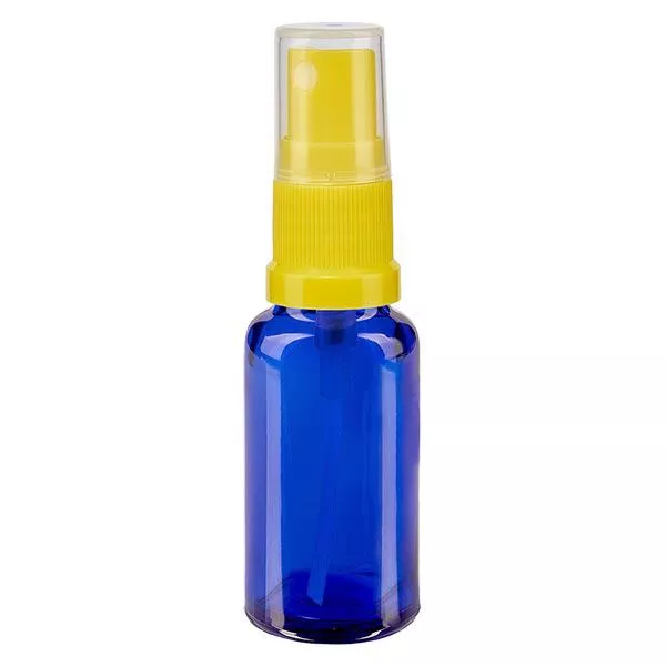 20ml blaue Sprayflasche STD gelb/transp. ApoGlas