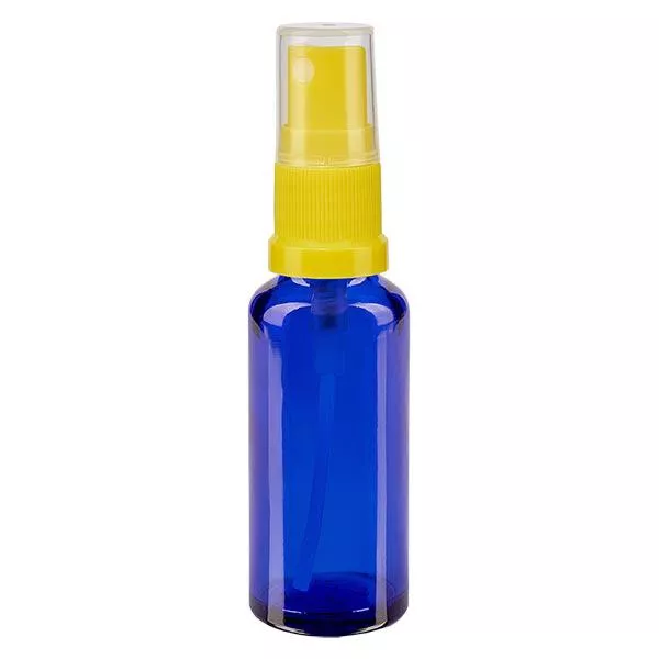 30ml blaue Sprayflasche STD gelb/transp. ApoGlas