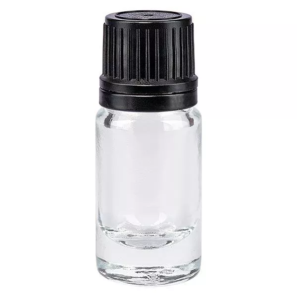 5ml klare Tropfflasche OV schwarz/1mm ApoGlas