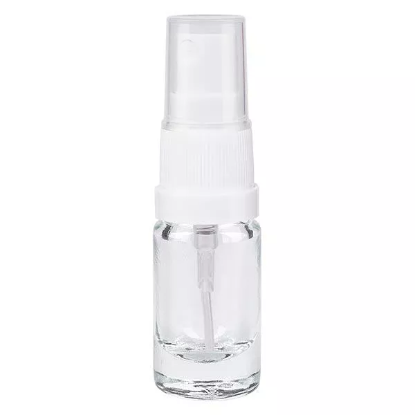 5ml klare Sprayflasche STD weiss/transp. ApoGlas