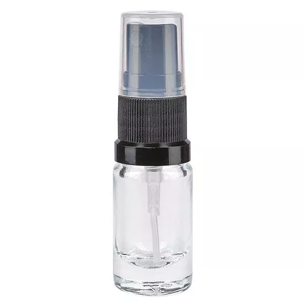 5ml klare Sprayflasche STD schwarz/transp. ApoGlas