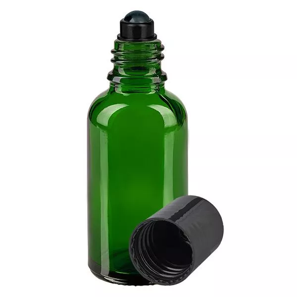 30ml grüne Roll-On Flasche STD schwarz ApoGlas