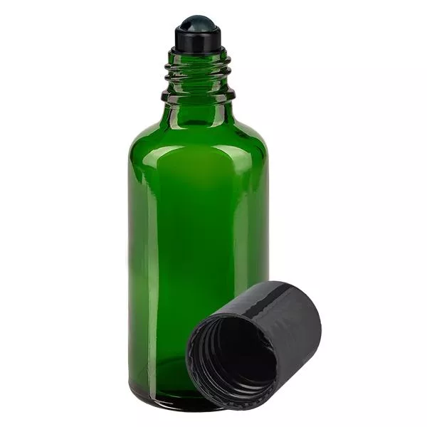 50ml grüne Roll-On Flasche STD schwarz ApoGlas