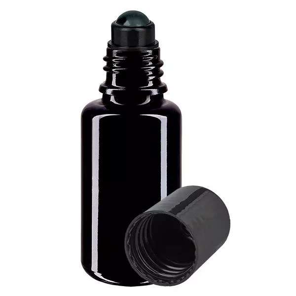 Apothekenfl. viol. 20ml Roll-On Verschl. schwarz