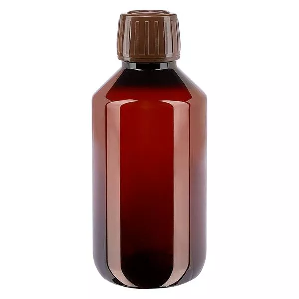 PET Flasche 200ml mit braunem Verschl. OV