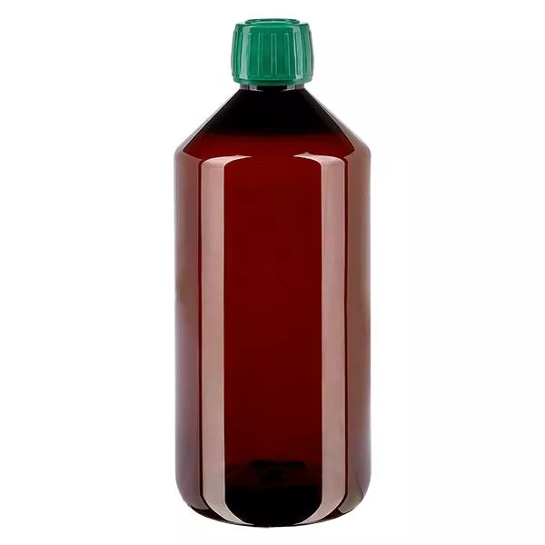 PET Flasche 1000ml mit grünem Verschl. OV