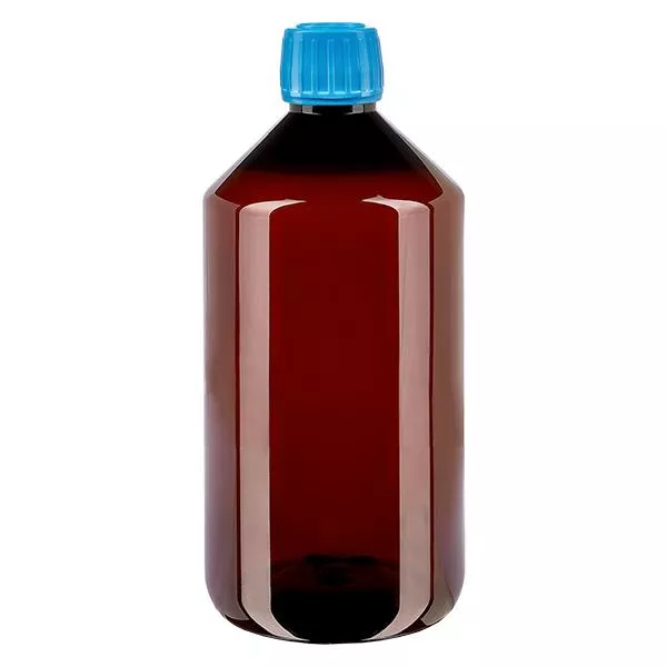 PET Flasche 750ml mit blauem Verschl. OV