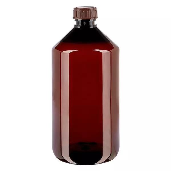 PET Flasche 750ml mit braunem Verschl. Standard