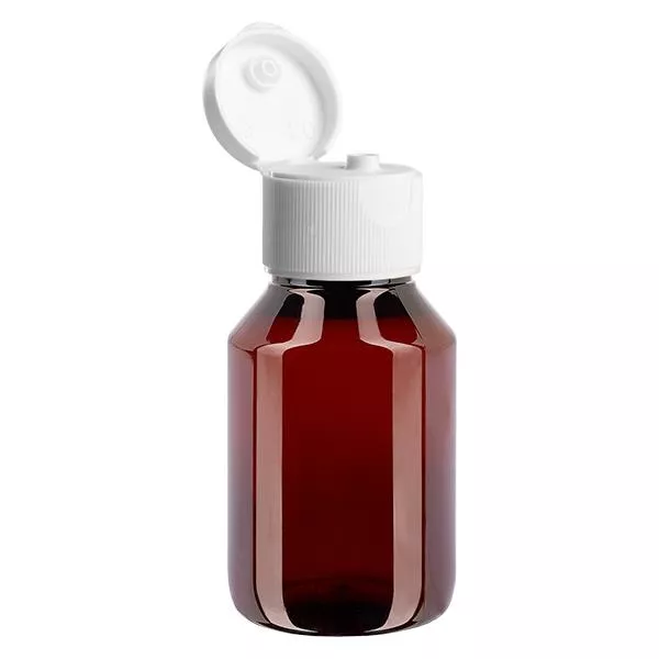 PET Flasche 50ml mit weissem KlappVerschl.