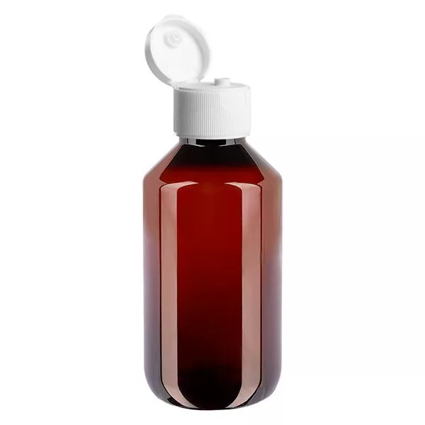 PET Flasche 200ml mit weissem KlappVerschl.