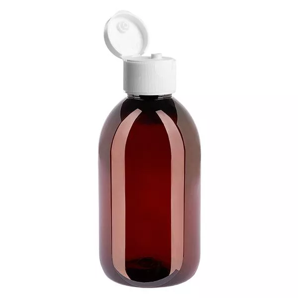 PET Flasche 250ml mit weissem KlappVerschl.