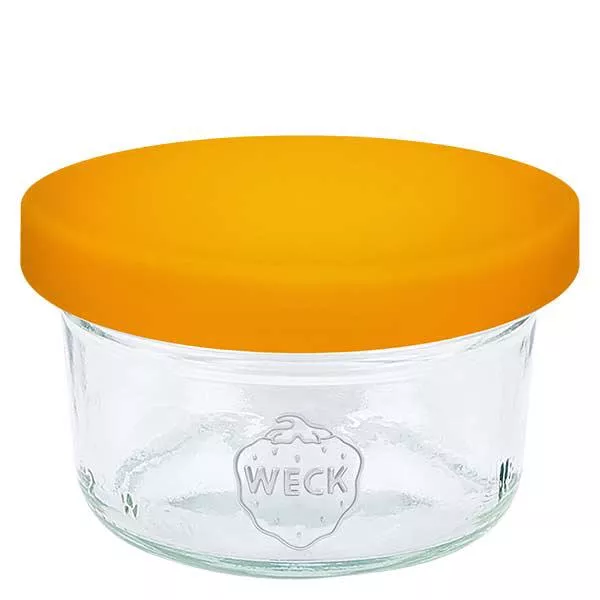 50ml Sturzglas WECK RR60 mit Silikond. orange