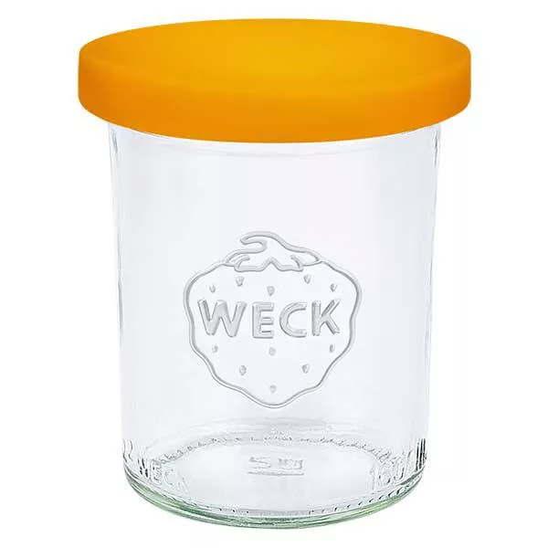 160ml Sturzglas WECK RR60 mit Silikondeckel orange