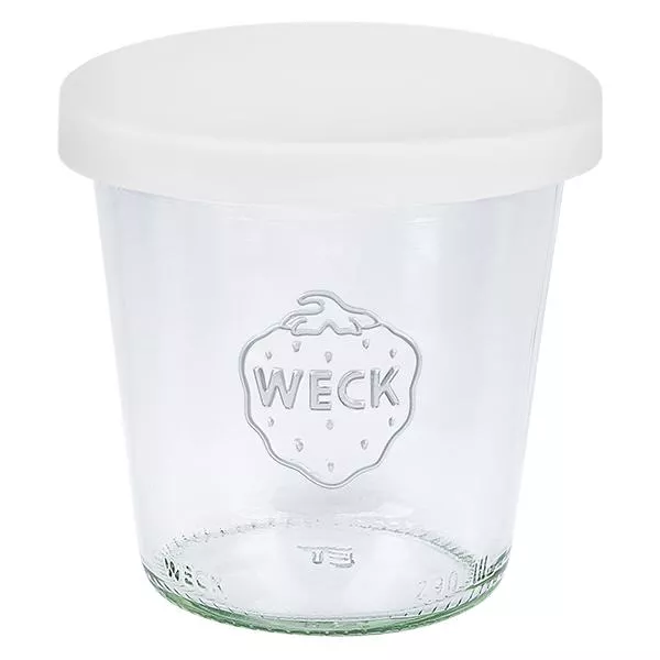 290ml Sturzglas hoch WECK mit Silikondeckel weiss