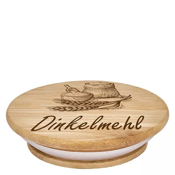 Holzdeckel "Dinkelmehl" für WECK RR100
