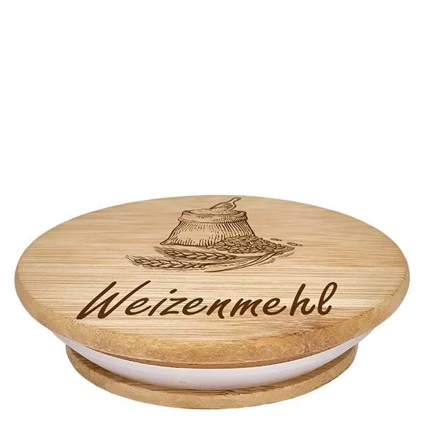 Holzdeckel "Weizenmehl" für WECK RR100