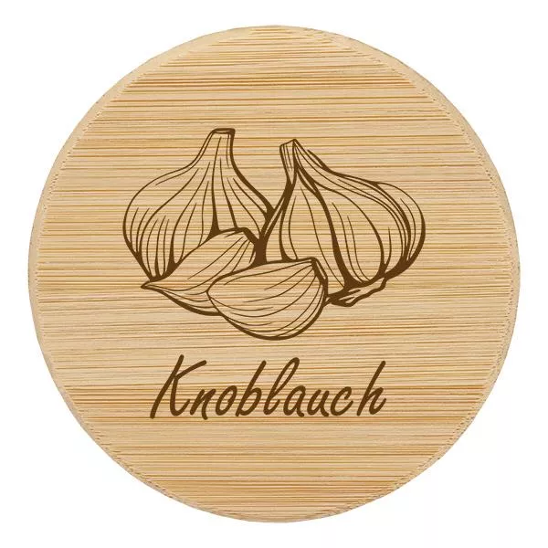 Holzdeckel "Knoblauch" für WECK RR60
