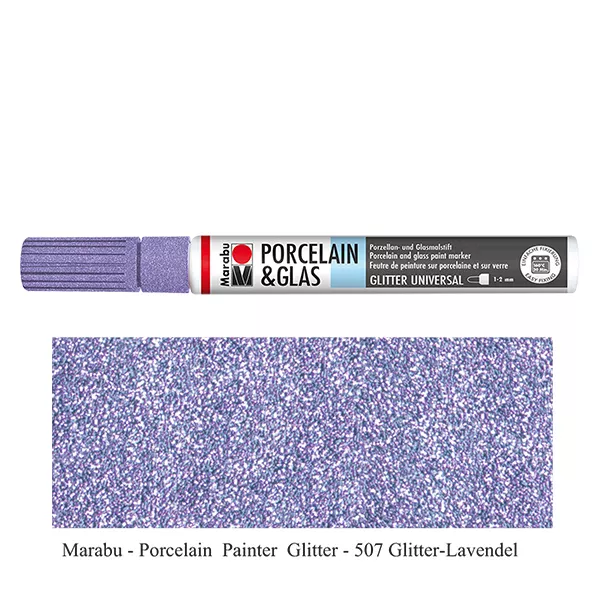 Malstift Glitter-Lavendel 1-2mm für Glas/Porzellan (507)