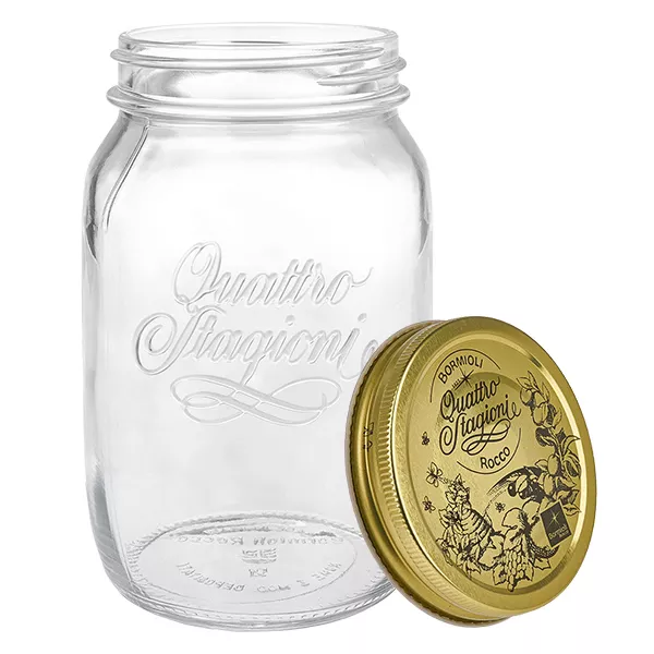 1000ml Rundglas "Quattro Stagioni" mit Deckel