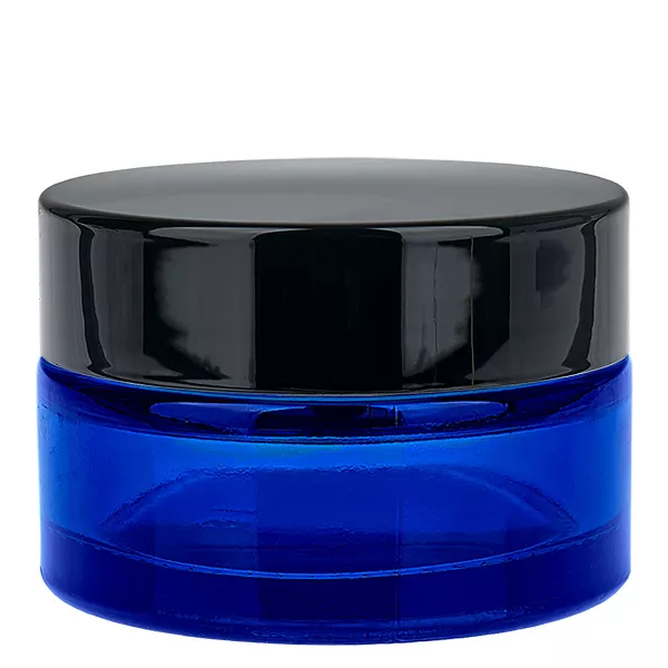 Glastiegel 20ml blau mit Einlegedeckel UNiTWIST