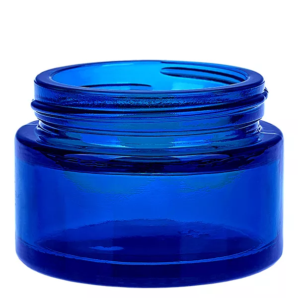 Glastiegel 30ml blau mit Einlegedeckel UNiTWIST