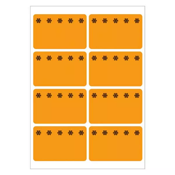 Tiefkühletiketten orange (48 Aufkleber) 26x40mm