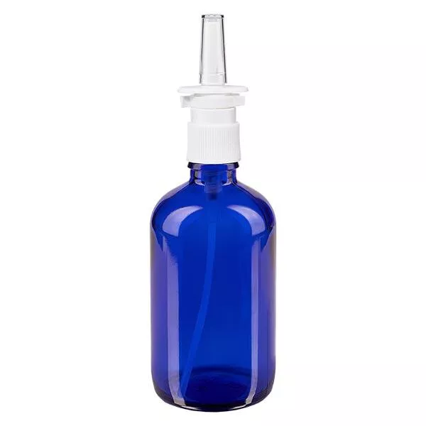 100ml ble.. Nasensprayflasche weiss/tr. STD ApoGlas