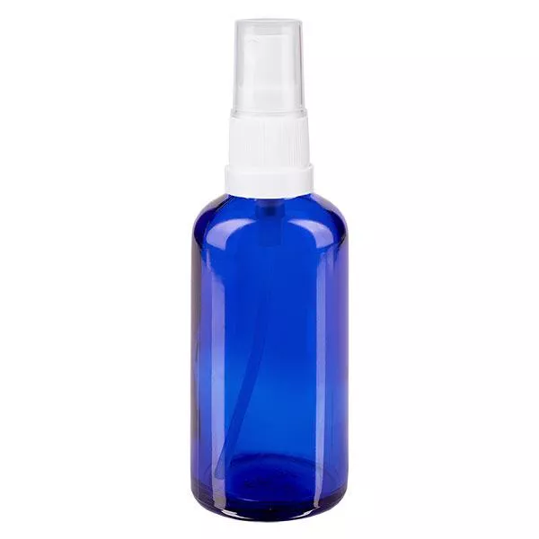 50ml blaue Sprayflasche STD weiss/transp. ApoGlas
