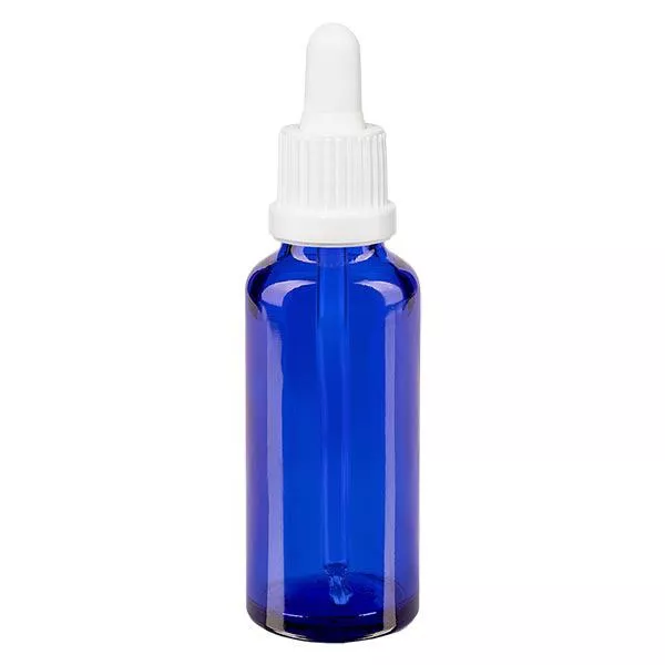 30ml blaue Pipettenflasche OV weiss ApoGlas