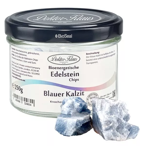 Blauer Kalzit Natur Edelsteine Doktor-Kl. noWaste