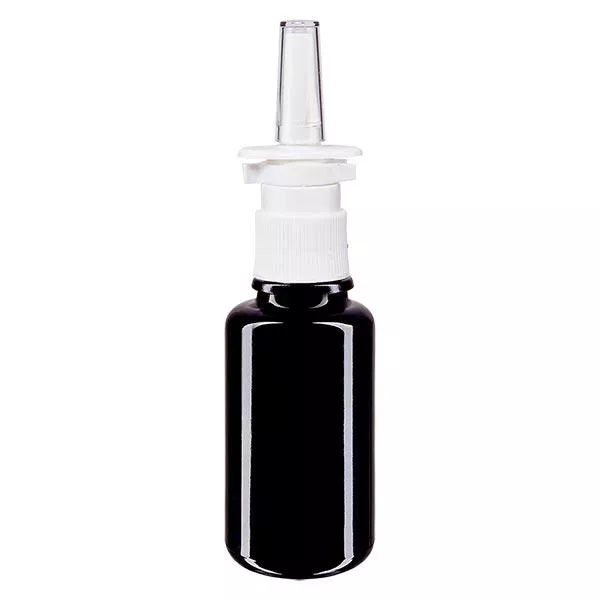 Apothekenfl. viol. 20ml Nasenzerstäuber weiss St