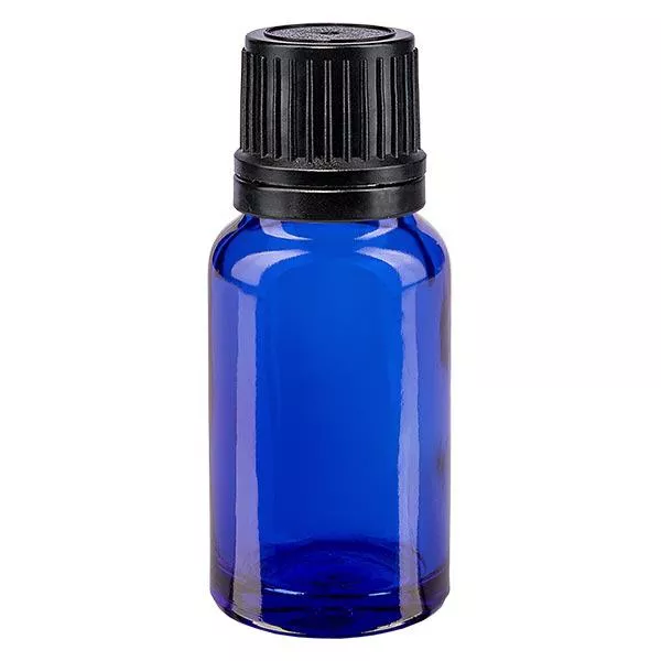 10ml blaue Tropfflasche OV schwarz/1mm ApoGlas