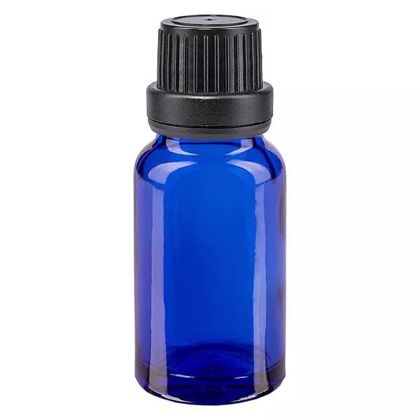 10ml blaue Tropfflasche OV schwarz/2mm ApoGlas