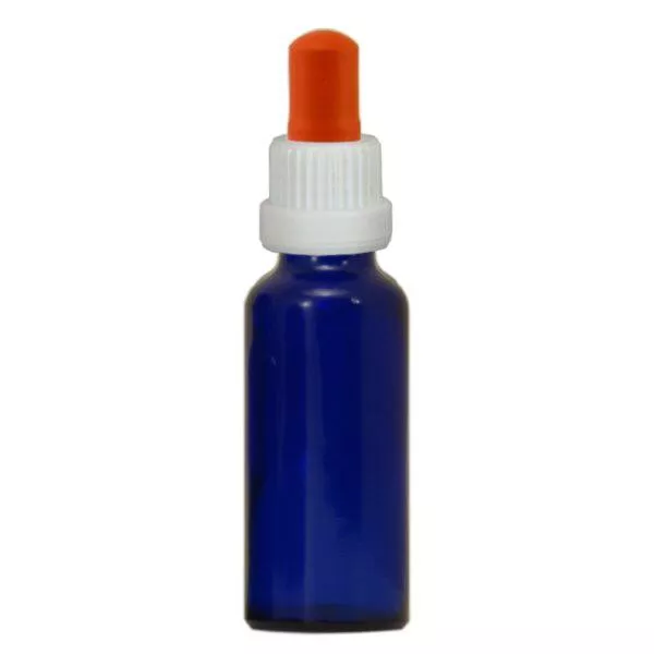 30ml blaue Pipettenflasche OV weiss/rot ApoGlas