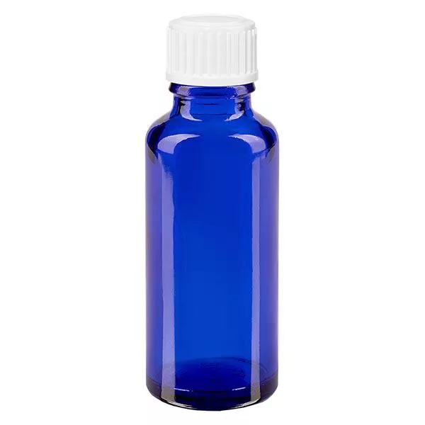 30ml blaue (Glo.)Flasche GR STD weiss/3mm ApoGlas