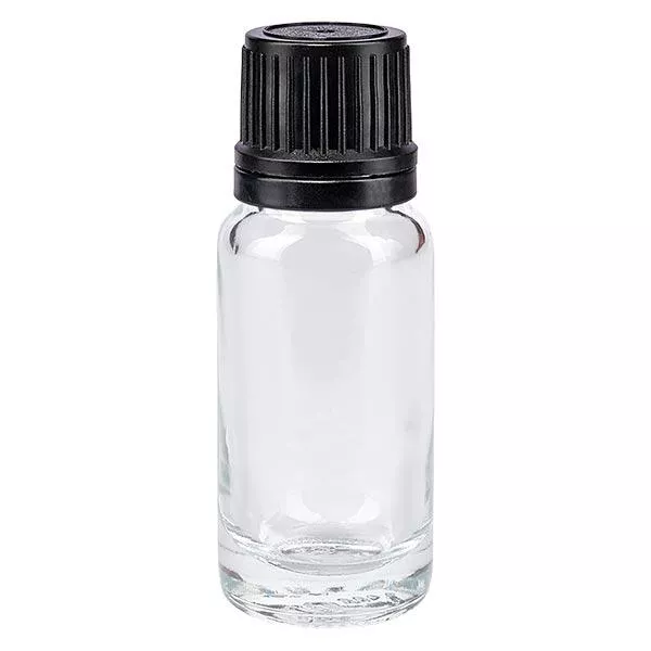 10ml klare (Glo.)Flasche GR OV schwarz/8mm ApoGlas