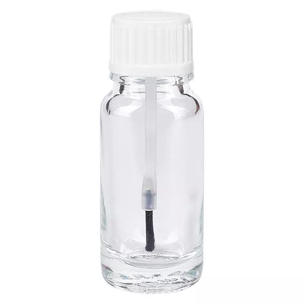 10ml klare Pinselflasche STD weiss ApoGlas