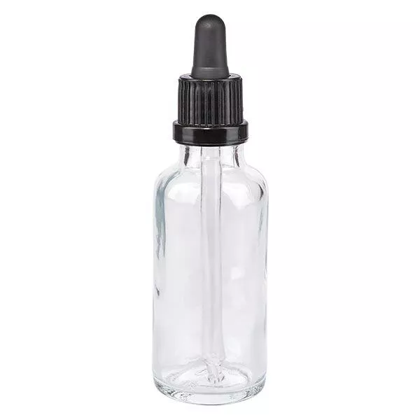 30ml klare Pipettenflasche OV schwarz ApoGlas