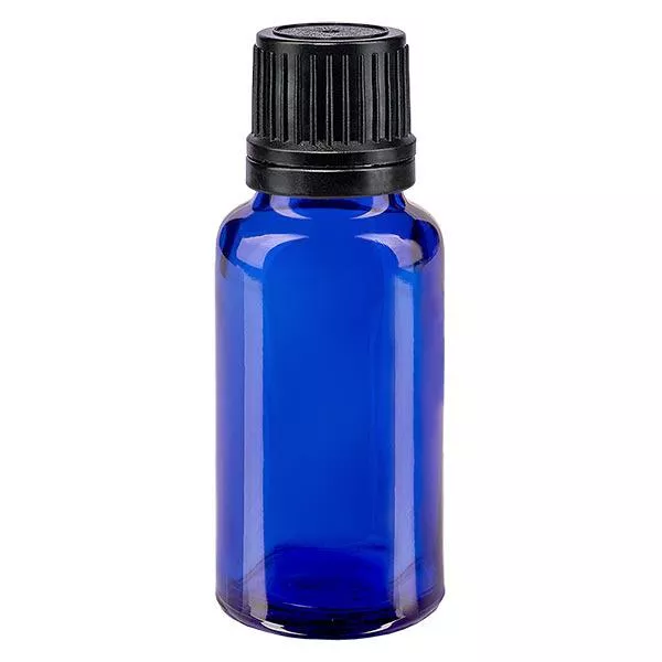 20ml blaue (Glo.)Flasche GR OV schwarz/8mm ApoGlas