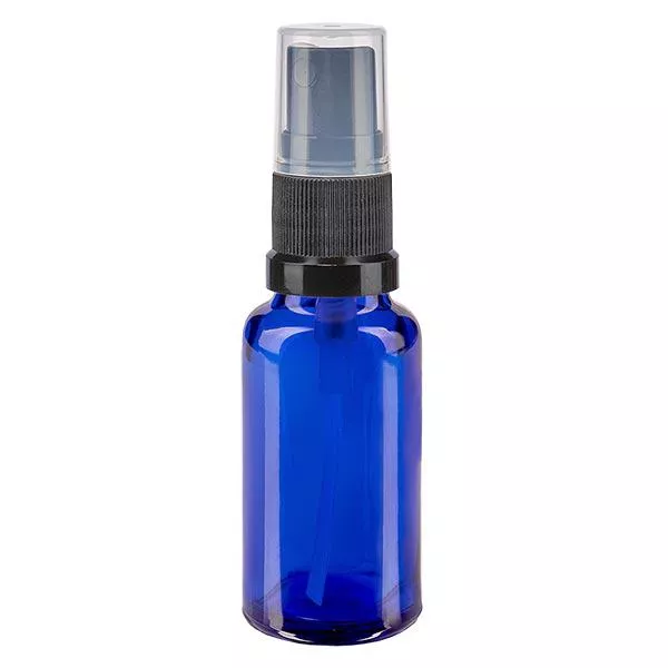 20ml blaue Sprayfl.. STD schwarz/transp. ApoGlas