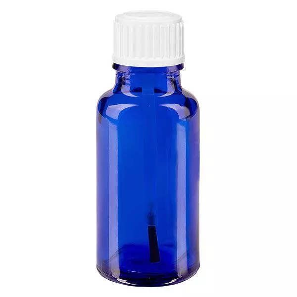 20ml blaue Pinselflasche STD weiss ApoGlas