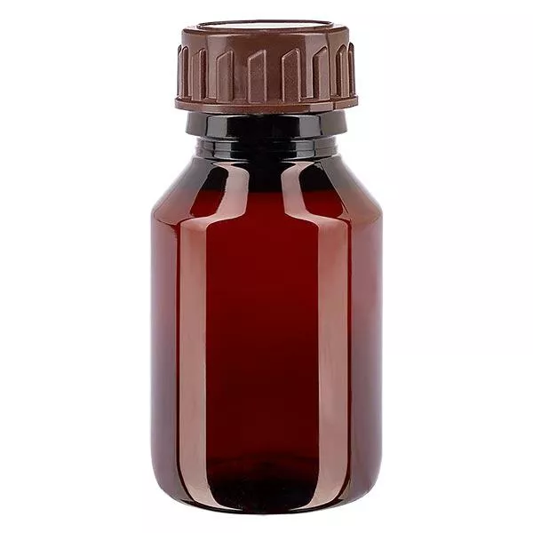 PET Flasche 50ml mit braunem Verschl. Standard