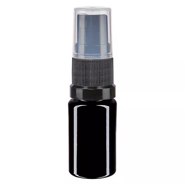 Apothekenfl. viol. 5ml Sprayaufsatz schwarz